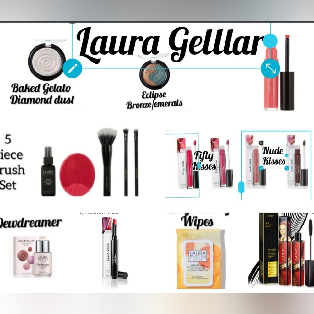 11 Laura Gellar lip, face and eye products